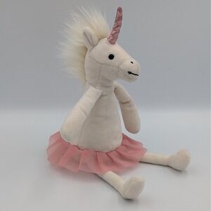 Jellycat Dancing Darcey Unicorn Ballerina Barefoot Pink Tutu Plush Horn London